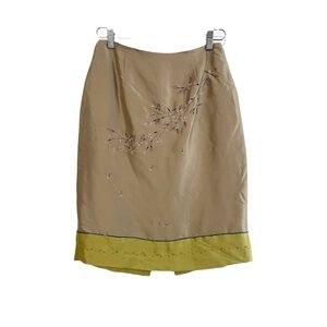 NWT Vintage Ann Taylor‎ Embroidered and Embellished Silk Skirt